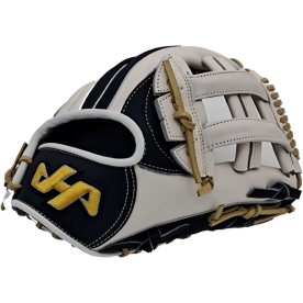 하타케야마 오리지널 샵오더 외야 야구 글러브 화이트/네이비 HK-T97