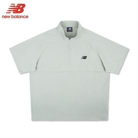 뉴발란스 하프 집업 반팔 바람막이 그레이 NBD4FB1131