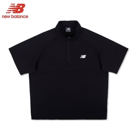 뉴발란스 하프 집업 반팔 바람막이 블랙 NBD4FB1131
