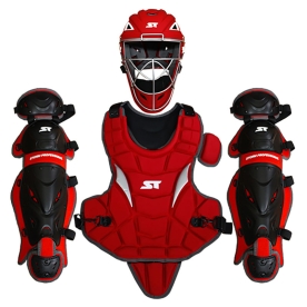 스톰 유소년 포수 장비 세트 일체형 레드
