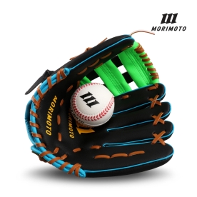 모리모토 유소년 스타트 모델 올라운드 글러브 야구공 세트 10.5인치 블랙/그린 MBBG1050