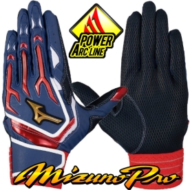 미즈노 프로 야구 배팅 장갑 실리콘 파워 아크 W 블루/레드 1EJEA55727