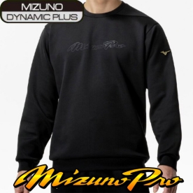 미즈노 프로 스트레치 스웨트 라운드 티셔츠 긴팔 블랙 12XECK7809