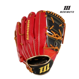 모리모토 뉴카본 스티어 투수 올라운드 야구 글러브 레드/블랙 12인치 MPN711SC