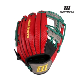 모리모토 뉴카본 스티어 내야 야구 글러브 블랙/레드 11.75인치 MPN717SCBK