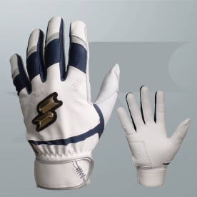 사사키 야구 배팅 장갑 최고급 양가죽 화이트/네이비 BG-KTVS1