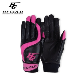 하이골드 웨이브 양가죽 야구 배팅 장갑 블랙/핑크 HL253MBJBG005