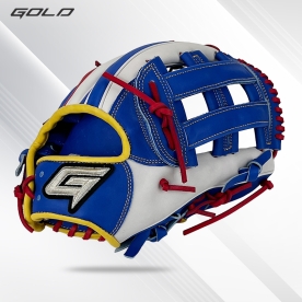 골드 유니크 외야 야구 글러브 샵오더 12.75인치 블루/화이트/옐로우 GBG-PRO 082