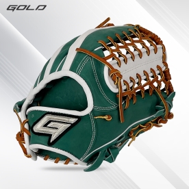 골드 유니크 외야 야구 글러브 샵오더 12.75인치 그린/화이트/탄 GBG-PRO 082