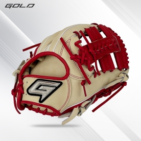 골드 유니크 내야 야구 글러브 샵오더 11.75인치 크림/레드 GBG-PRO JH