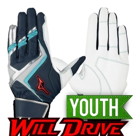 미즈노 유소년 윌드라이브 야구 배팅 장갑 네이비/그레이 1EJEY56314