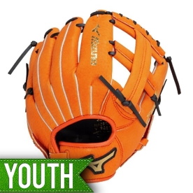 미즈노 유소년 와일드키즈 올라운드 야구 글러브 10인치 오렌지 1AJGY338005109