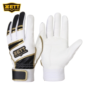 제트 야구 배팅 장갑 양피 화이트/블랙 BGK-359