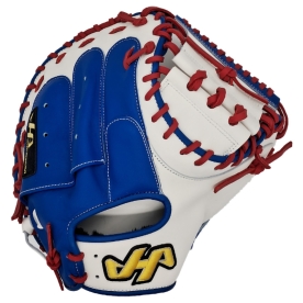 하타케야마 포수 미트 야구 글러브 AS백 화이트/블루 PRO-M8