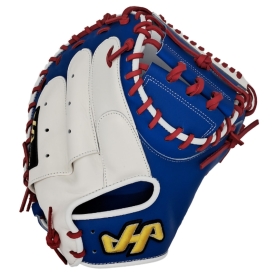 하타케야마 포수 미트 야구 글러브 AS백 블루/화이트 PRO-M8