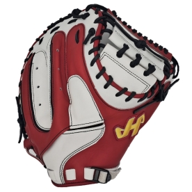 하타케야마 포수 미트 야구 글러브 U백 레드/화이트 PRO-M8