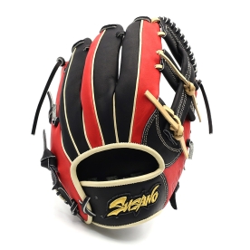 스사노 프로 엘리트 내야 야구 글러브 11.75인치 십자웹 블랙/레드/카멜 SUPEI83