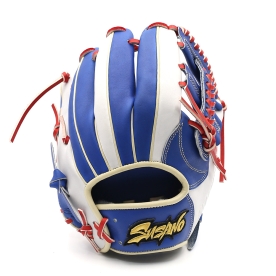 스사노 프로 엘리트 내야 야구 글러브 11.75인치 십자웹 블루/화이트/레드 SUPEI84