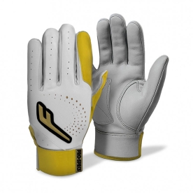 프로-스펙스 레인보우 포프로 천연 양피 야구 배팅 장갑 옐로우