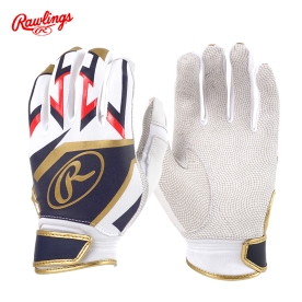 롤링스 밀레니아 고트 야구 배팅장갑 화이트/네이비 EBG22S01-WT/NV