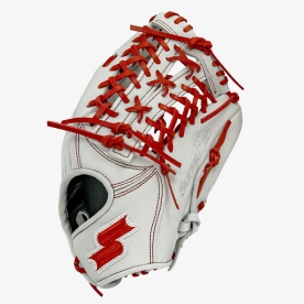 사사키 슈퍼프로 외야 야구 글러브 13인치 화이트/레드 Z0518
