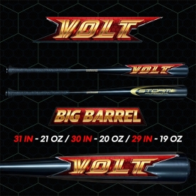 스톰 볼트 빅배럴 유소년 야구 배트 블랙에디션