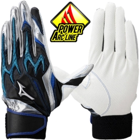 미즈노 프로 야구 배팅 장갑 실리콘 파워 아크 블랙/블루 1EJEA56009
