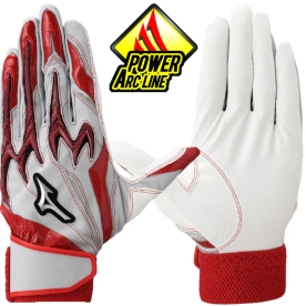 미즈노 프로 야구 배팅 장갑 실리콘 파워 아크 그레이/레드 1EJEA56005