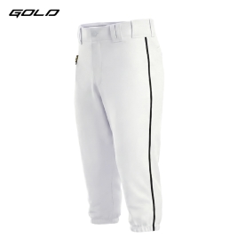 골드 야구 바지 유니폼 바지 프로 선수용 농군 화이트/블랙
