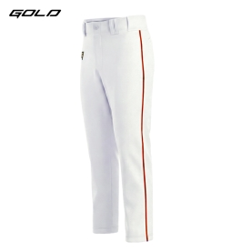 골드 야구 바지 유니폼 긴바지 프로 선수용 일반 화이트/레드