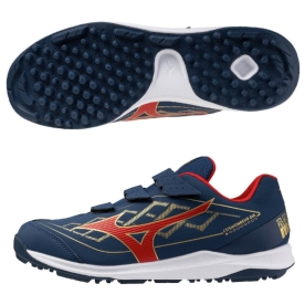 미즈노 쿠션 레보 야구 인조잔디화 야구화 네이비/레드 11GT262029