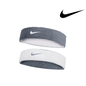 나이키 스우시 클래식 리버서블 헤어밴드 화이트/그레이 II5180 047