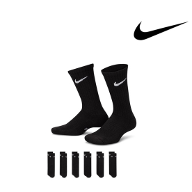 나이키 유소년 에브리데이 쿠션 크루 양말 6팩 블랙 SX6910 010