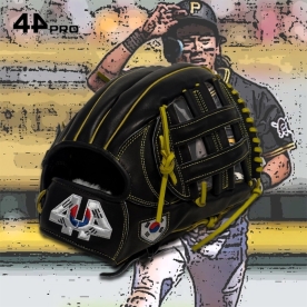 44 외야 야구 글러브 배지환 게임모델 12.75인치 블랙/옐로우 KPGM-028