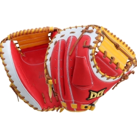 [홈런세일] 다비드 포수 미트 야구 글러브 34인치 레드/옐로우 IN CS-340(RE/YE)