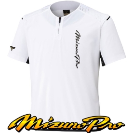 미즈노 프로 반팔 바람막이 화이트 12XEDJ7601