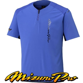 미즈노 프로 반팔 바람막이 블루 12XEDJ7623