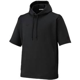 미즈노 반팔 스웻 후디 블랙 12XEDK7009