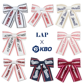 LAP KBO 구단 야구 응원 굿즈 미니 레터링 리본핀 헤어핀