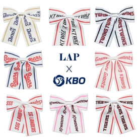 LAP KBO 구단 야구 응원 굿즈 레터링 리본핀 헤어핀