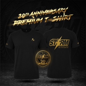 스톰 20주년 기념 프리미엄 반팔 티셔츠 스톰핏 폭풍 블랙