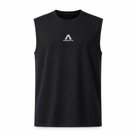 어썸스타 애슬릿 민소매 티셔츠 블랙