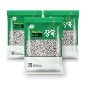 국내산 흑보리 검정보리쌀 3kg (1kg 3개)