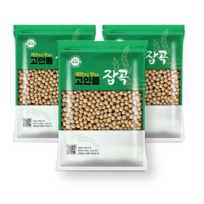 국내산 백태콩 잡곡용 메주용 3kg (1kg 3개)