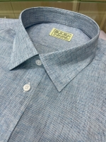 여름 블루 잔체크 셔츠