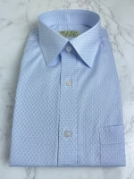 여름 연블루 마름모 패턴 셔츠