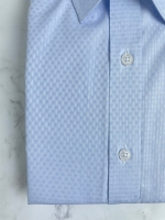 여름 연블루 마름모 패턴 셔츠