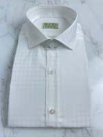 흰색 체커보드 패턴 셔츠