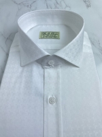 흰색 체커보드 패턴 셔츠