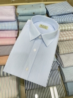 연블루 핀스트라이프 셔츠